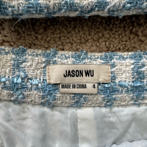 Jason Wu- NWT Blue and White Tweed Cropped Blazer and Mini Skort Matching Set - Picture 5 of 8